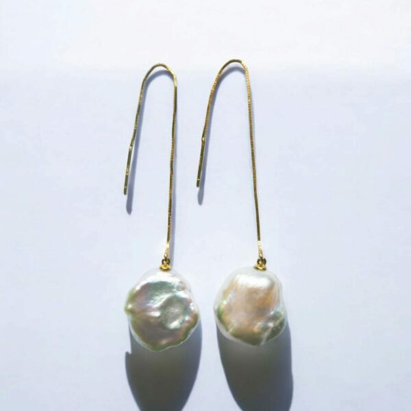 Boucles d’Oreilles Ethniques en Perles d’Eau Douce – Image 2