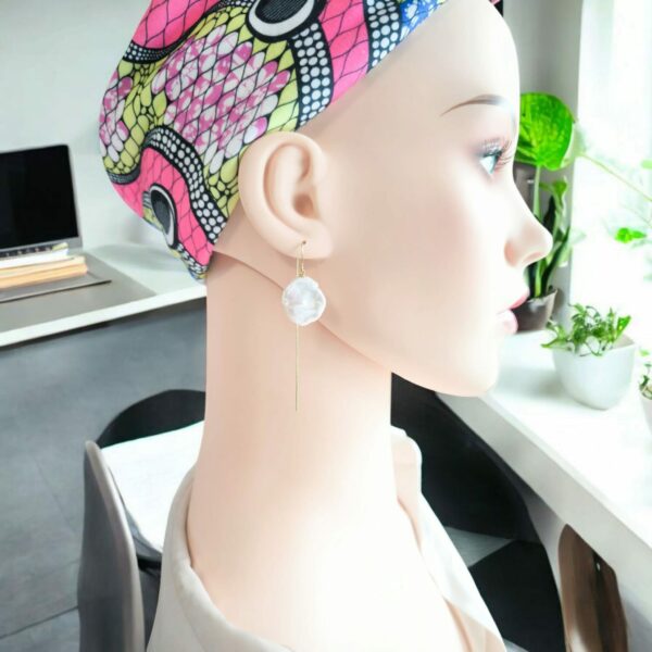 Boucles d’Oreilles Ethniques en Perles d’Eau Douce – Image 3