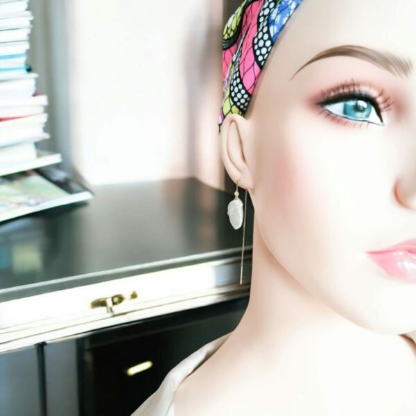 Boucles d’Oreilles Ethniques en Perles d’Eau Douce – Image 4