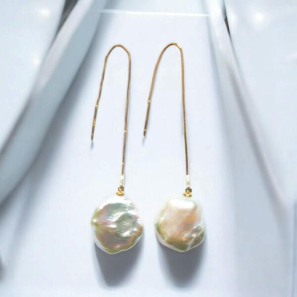 Boucles d’Oreilles Ethniques en Perles d’Eau Douce – Image 5