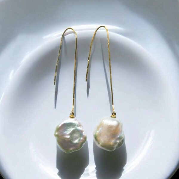Boucles d’Oreilles Ethniques en Perles d’Eau Douce – Image 6