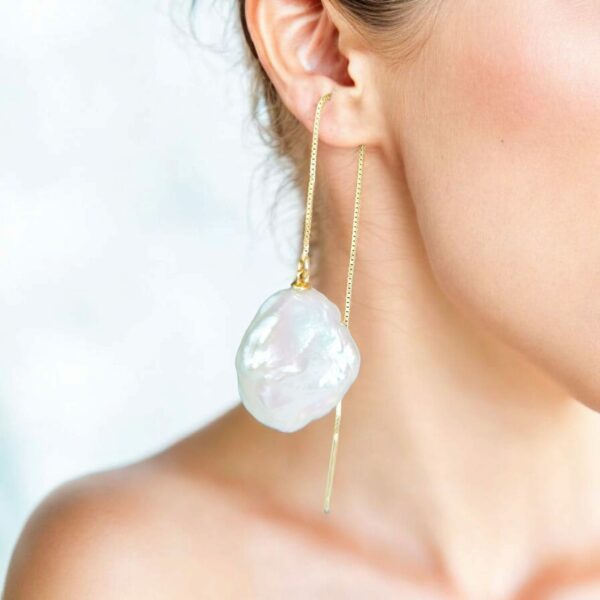 Boucles d’Oreilles Ethniques en Perles d’Eau Douce – Image 7