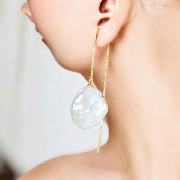 Boucles d’Oreilles Ethniques en Perles d’Eau Douce – Image 8