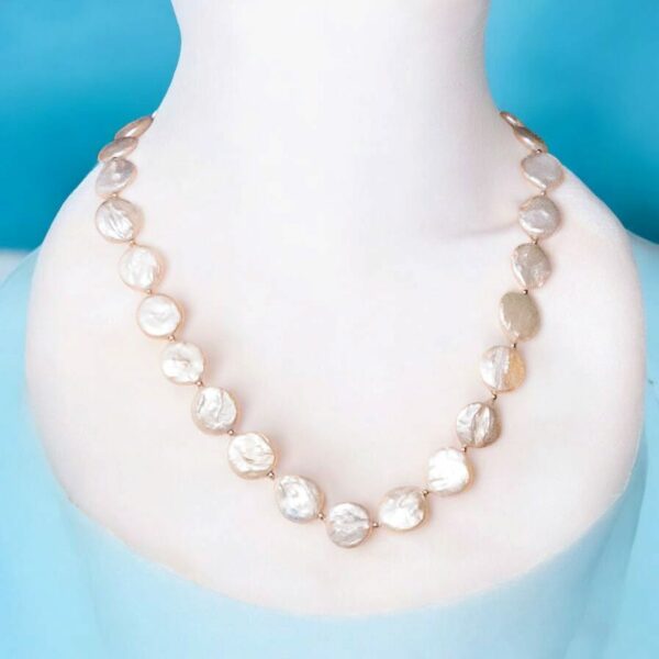 Collier en Perles Baroques Plates de Luxe – Image 6