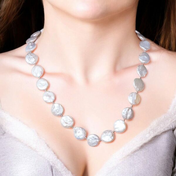 Collier en Perles Baroques Plates de Luxe – Image 2