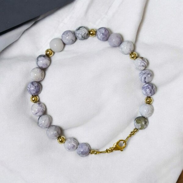 Bracelet en pierre Turquoise violette