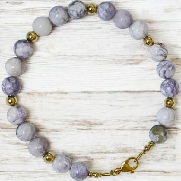 Bracelet en pierre Turquoise violette – Image 5