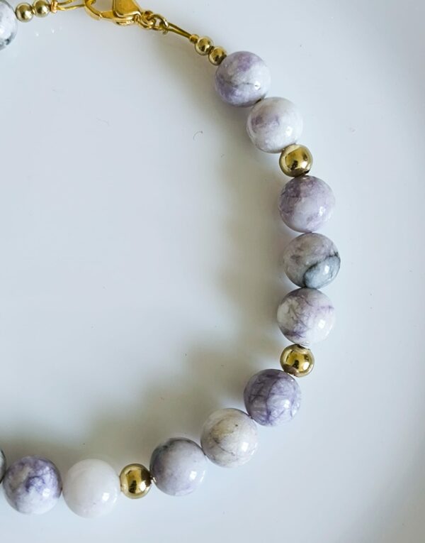 Bracelet en pierre Turquoise violette – Image 4