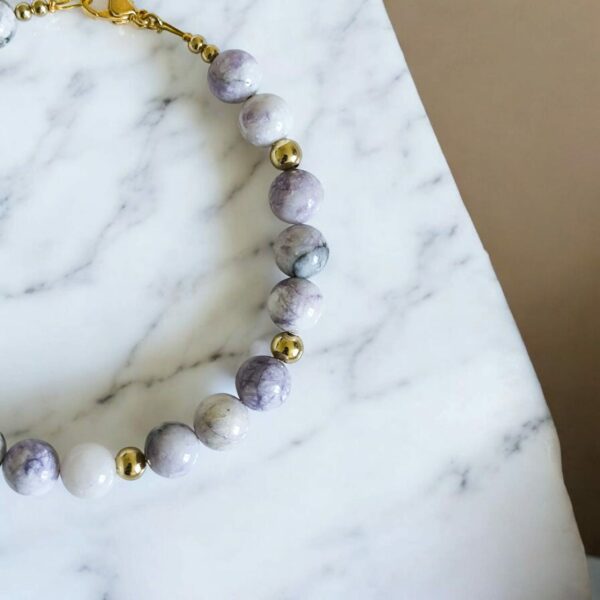Bracelet en pierre Turquoise violette – Image 3