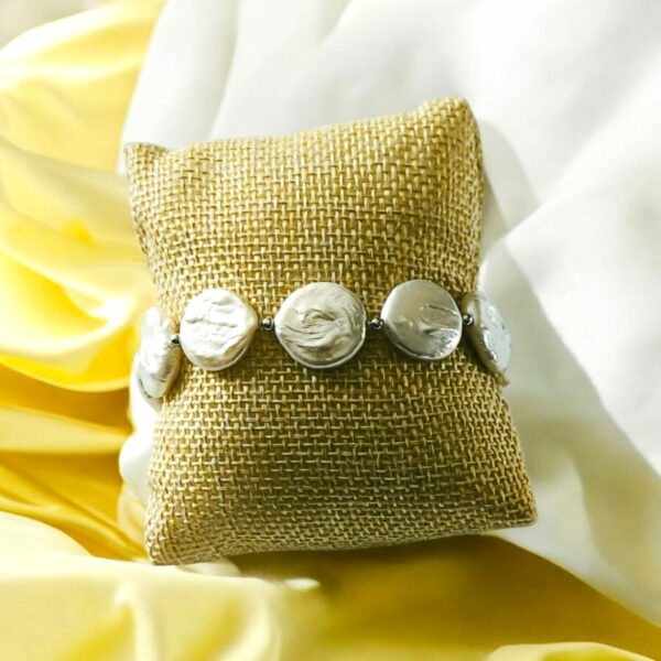 Bracelet en Perles Baroques Plates – Image 2