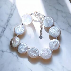 Bracelet en Perles Baroques Plates