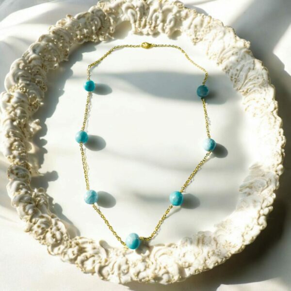 Collier en Pierre Larimar – Image 6