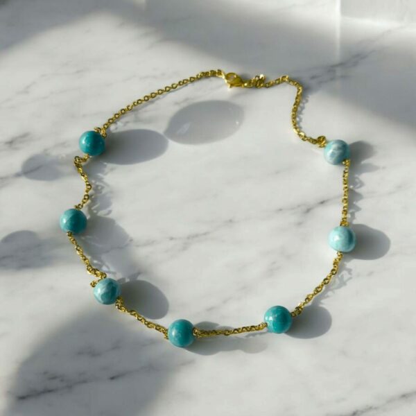 Collier en Pierre Larimar – Image 2