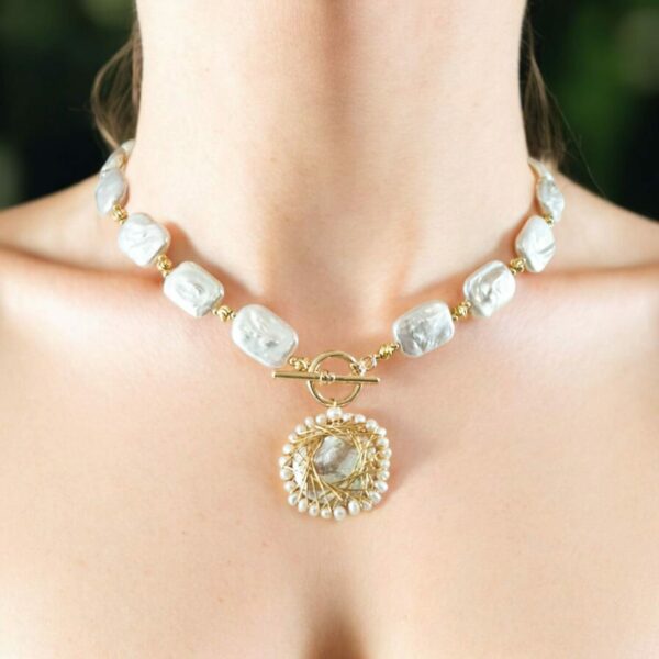 Collier à Bascule en Perles d'Eau Douce – Image 5