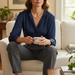 Collier Élégance Violette – Perles d’Eau Douce & Turquoise Violette